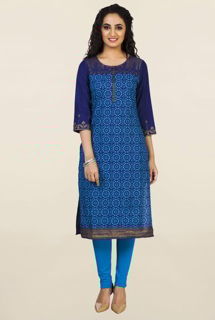 Aurelia Blue Printed Kurta Aurelia Blue Printed Kurta