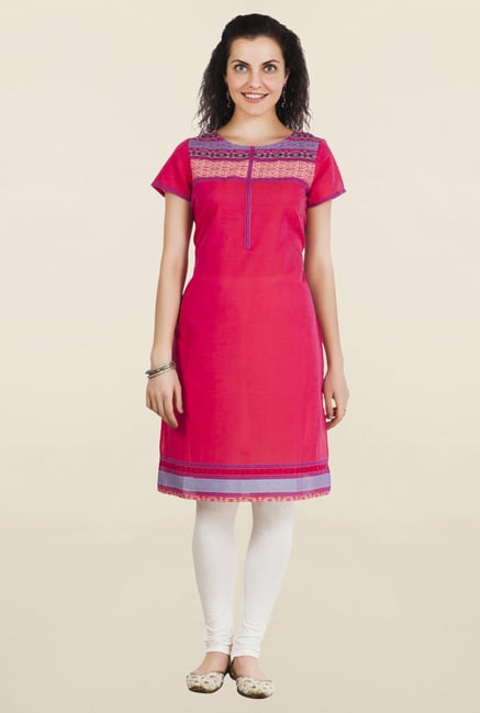 Aurelia Pink Embroidered Kurta Aurelia Pink Embroidered Kurta