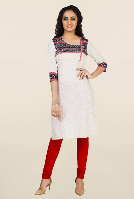 Aurelia Beige Printed Kurta Aurelia Beige Printed Kurta