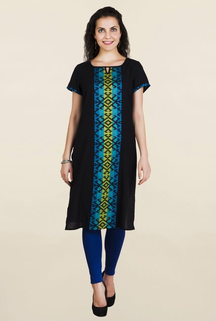 Aurelia Black Embroidered Kurta Aurelia Black Embroidered Kurta