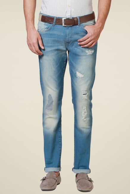 Allen Solly Light Blue Slim Fit Jeans Allen Solly Light Blue Slim Fit Jeans