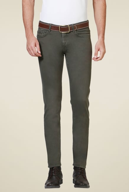 Allen Solly Sage Green Mid Rise Jeans Allen Solly Sage Green Mid Rise Jeans