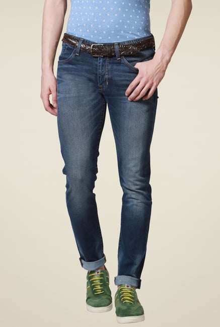 Allen Solly Dark Blue Regular Fit Jeans Allen Solly Dark Blue Regular Fit Jeans