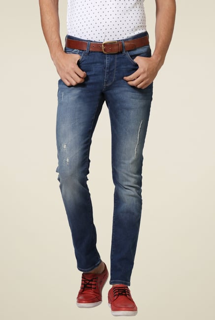 Allen Solly Blue Slim Fit Cotton Mid Rise Jeans Allen Solly Blue Slim Fit Cotton Mid Rise Jeans