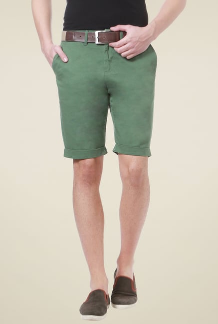 People Green Mid Rise Cotton Shorts People Green Mid Rise Cotton Shorts