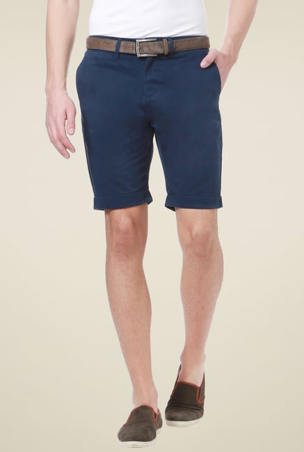 People Navy Mid Rise Shorts People Navy Mid Rise Shorts
