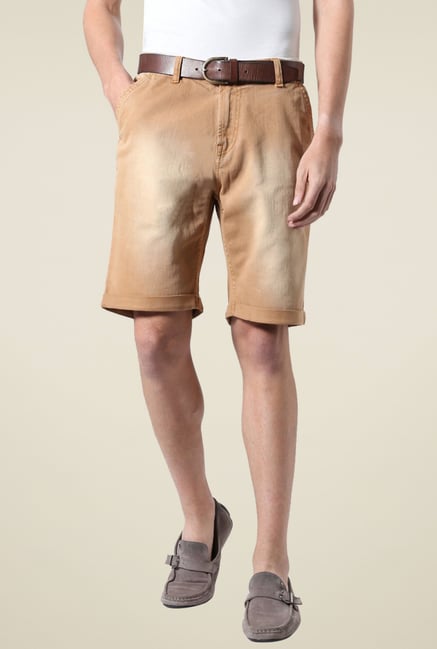 People Beige Slim Fit Shorts People Beige Slim Fit Shorts