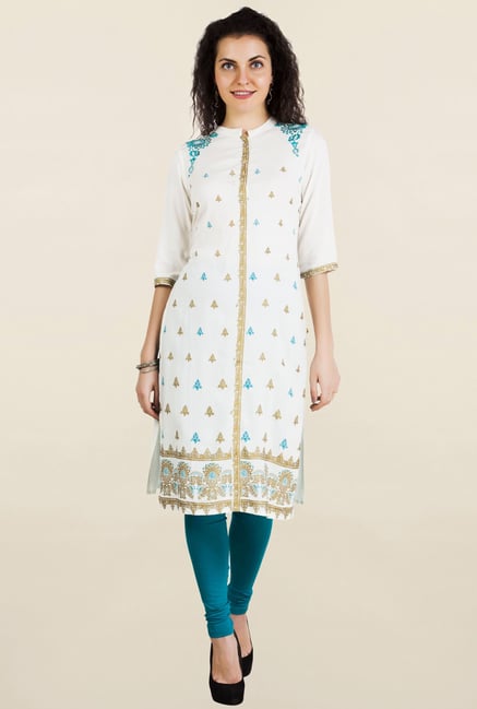 Aurelia White Printed Kurta Aurelia White Printed Kurta