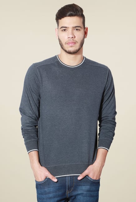 People Dark Grey Crew Neck Sweatshirt People Dark Grey Crew Neck Sweatshirt