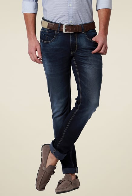 Peter England Navy Ultra Slim Fit Jeans Peter England Navy Ultra Slim Fit Jeans