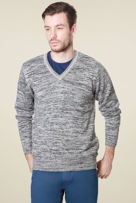 People Grey V-Neck Regular Fit Sweater People Grey V-Neck Regular Fit Sweater