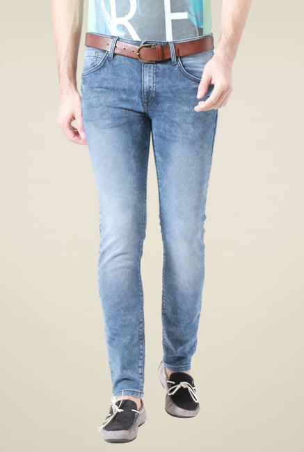 Allen Solly Blue Heavily Washed Mid Rise Jeans Allen Solly Blue Heavily Washed Mid Rise Jeans