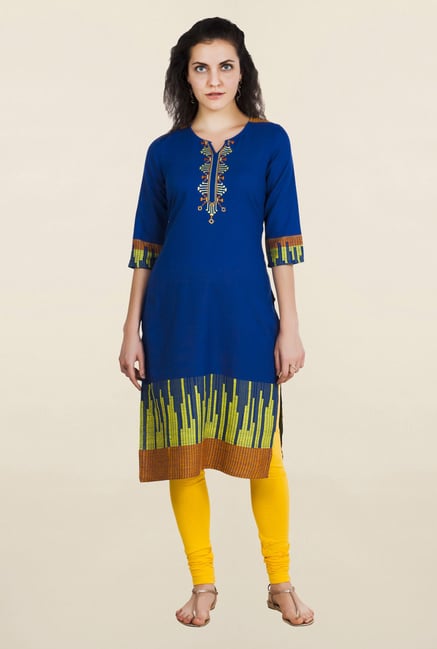 Aurelia Blue Embroidered Kurta Aurelia Blue Embroidered Kurta