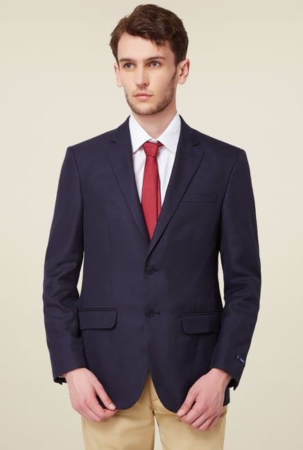 Peter England Navy Full Sleeves Slim Fit Blazer Peter England Navy Full Sleeves Slim Fit Blazer