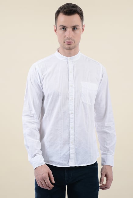 Pepe Jeans White Regular Fit Cotton Shirt Pepe Jeans White Regular Fit Cotton Shirt