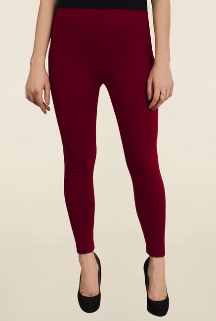 Aurelia Maroon Solid Tights Aurelia Maroon Solid Tights