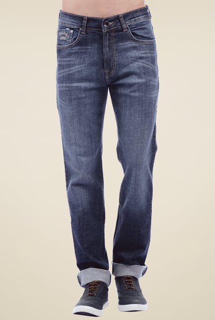Pepe Jeans Dark Blue Mid Rise Cotton Jeans Pepe Jeans Dark Blue Mid Rise Cotton Jeans