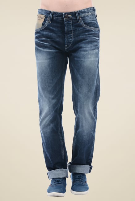 Pepe Jeans Dark Blue Regular Fit Cotton Jeans Pepe Jeans Dark Blue Regular Fit Cotton Jeans