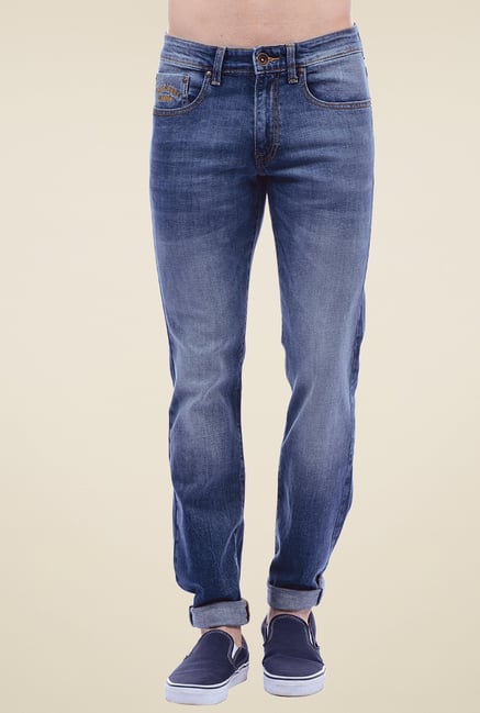 Pepe Jeans Blue Lightly Washed Slim Fit Jeans Pepe Jeans Blue Lightly Washed Slim Fit Jeans