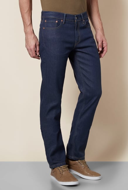 Levi's 511 Dark Blue Slim Fit Heavily Washed Jeans Levi's 511 Dark Blue Slim Fit Heavily Washed Jeans