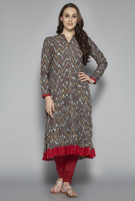 Utsa by Westside Grey Anarkali Kurta Utsa by Westside Grey Anarkali Kurta