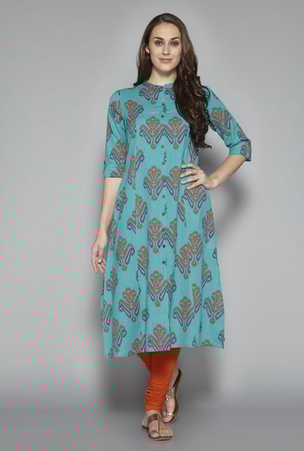 Utsa by Westside Teal Printed Kurta Utsa by Westside Teal Printed Kurta
