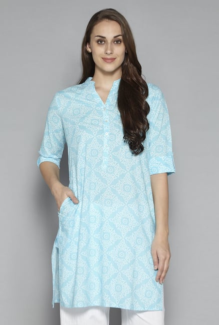 Utsa by Westside Sky Blue Printed Kurta Utsa by Westside Sky Blue Printed Kurta
