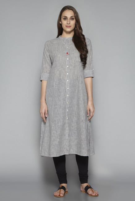 Utsa by Westside Grey Checks Kurta Utsa by Westside Grey Checks Kurta