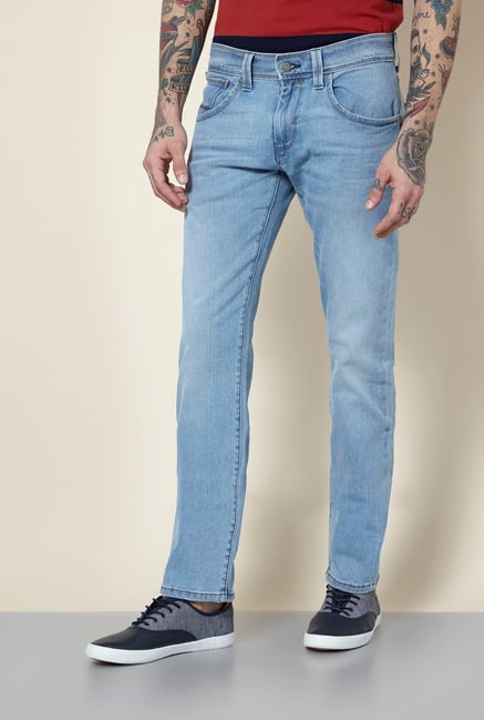 Levi's 65504 Sky Blue Lightly Washed Mid Rise Jeans Levi's 65504 Sky Blue Lightly Washed Mid Rise Jeans
