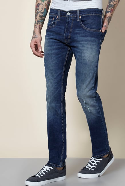 Levi's 65504 Dark Blue Skinny Fit Jeans Levi's 65504 Dark Blue Skinny Fit Jeans