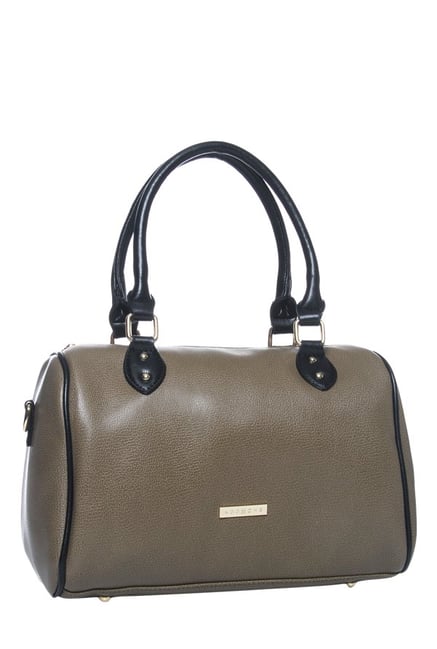 Addons Olive Solid Duffle Handbag Addons Olive Solid Duffle Handbag