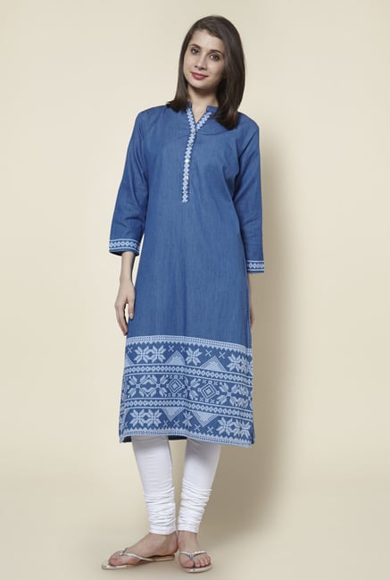 Zudio Indigo Pure Cotton Kurta Zudio Indigo Pure Cotton Kurta