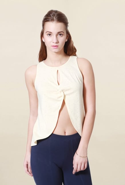 People Cream Textured Crop Top People Cream Textured Crop Top