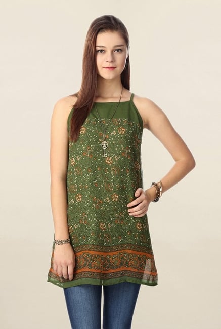 People Green Printed Tunic People Green Printed Tunic