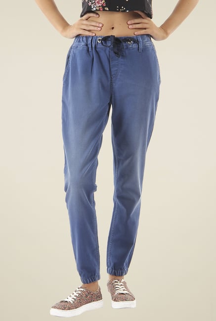 Pepe Jeans Blue Lightly Washed Regular Fit Jogger Jeans Pepe Jeans Blue Lightly Washed Regular Fit Jogger Jeans