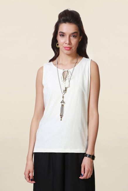 People Cream Solid Top People Cream Solid Top