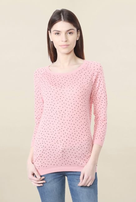 Solly by Allen Solly Pink Printed Top Solly by Allen Solly Pink Printed Top