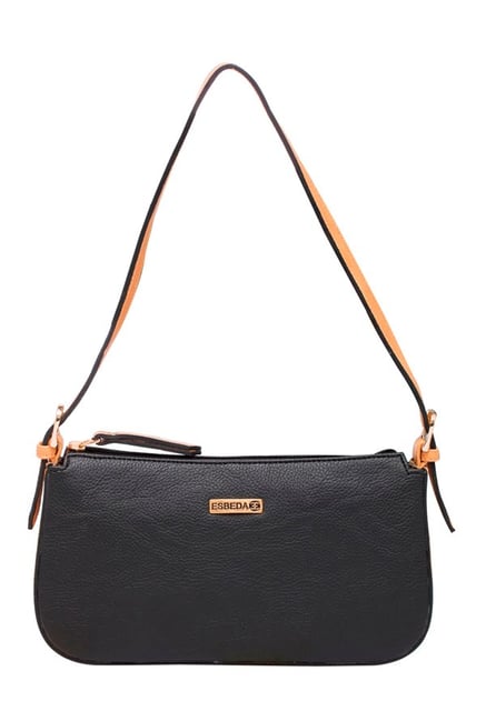 Esbeda Dry Milk Black Solid Handbag Esbeda Dry Milk Black Solid Handbag