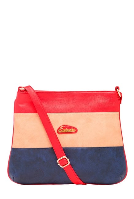 Esbeda Beige & Navy Color Block Sling Bag Esbeda Beige & Navy Color Block Sling Bag