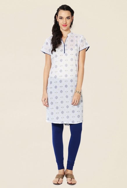 People White Printed Cotton Kurta People White Printed Cotton Kurta