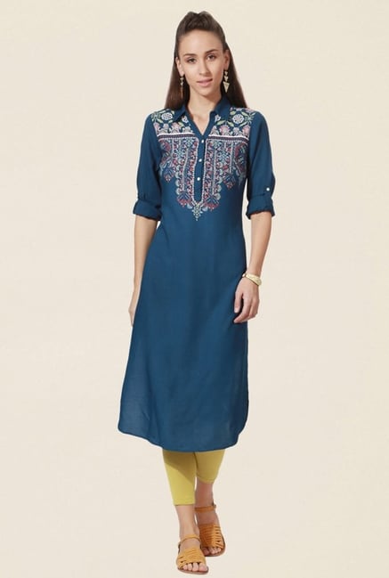 People Teal Printed Kurta People Teal Printed Kurta
