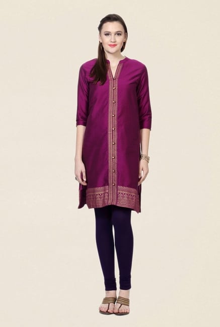 People Purple Printed Kurta People Purple Printed Kurta