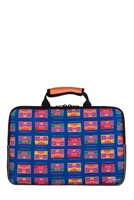 India Circus Box of Memories Blue Printed Laptop Sleeve India Circus Box of Memories Blue Printed Laptop Sleeve