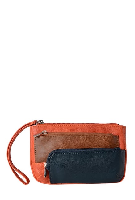 Baggit LMP Ibiza Gland Orange & Navy Wristlet Baggit LMP Ibiza Gland Orange & Navy Wristlet