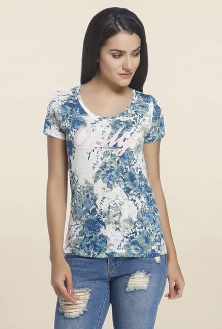 Only White Floral Print T Shirt Only White Floral Print T Shirt