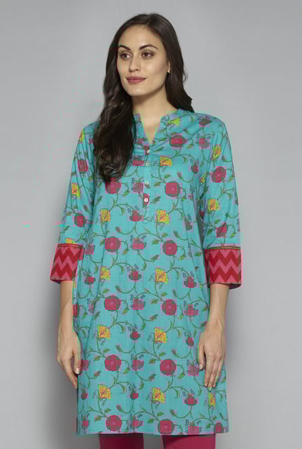 Utsa by Westside Turquoise Pure Cotton Kurta Utsa by Westside Turquoise Pure Cotton Kurta