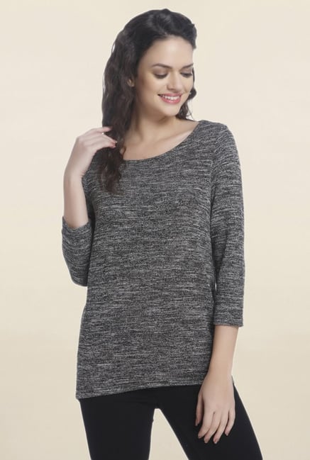 Only Grey Textured Top Only Grey Textured Top