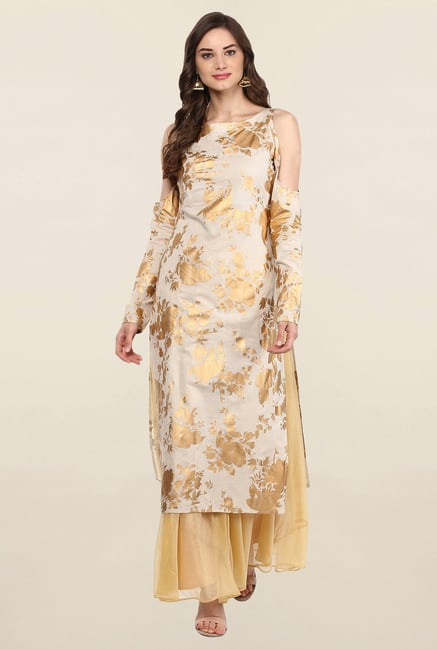 Ahalyaa Beige Cotton Kurta Ahalyaa Beige Cotton Kurta
