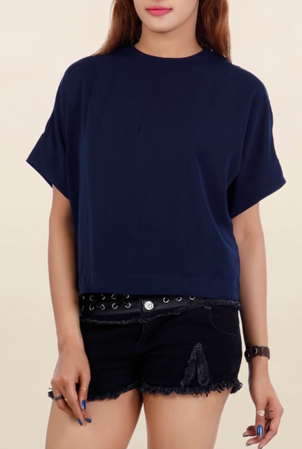 Chemistry Navy Solid Top Chemistry Navy Solid Top