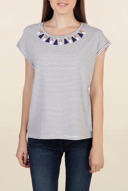 Chemistry Navy & White Striped Top Chemistry Navy & White Striped Top